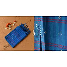 Tangaliya - Handwoven Cotton Scarves - Blue Stripe
