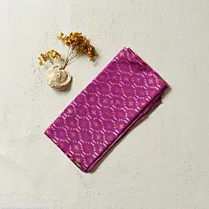 Rasika . रसिका ~ Patola Silk Stole ~ Magenta Button Design