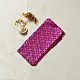 Magenta Patola pure silk stole with button design