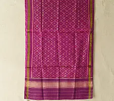 Rasika . रसिका ~ Patola Silk Stole ~ Magenta Button Design