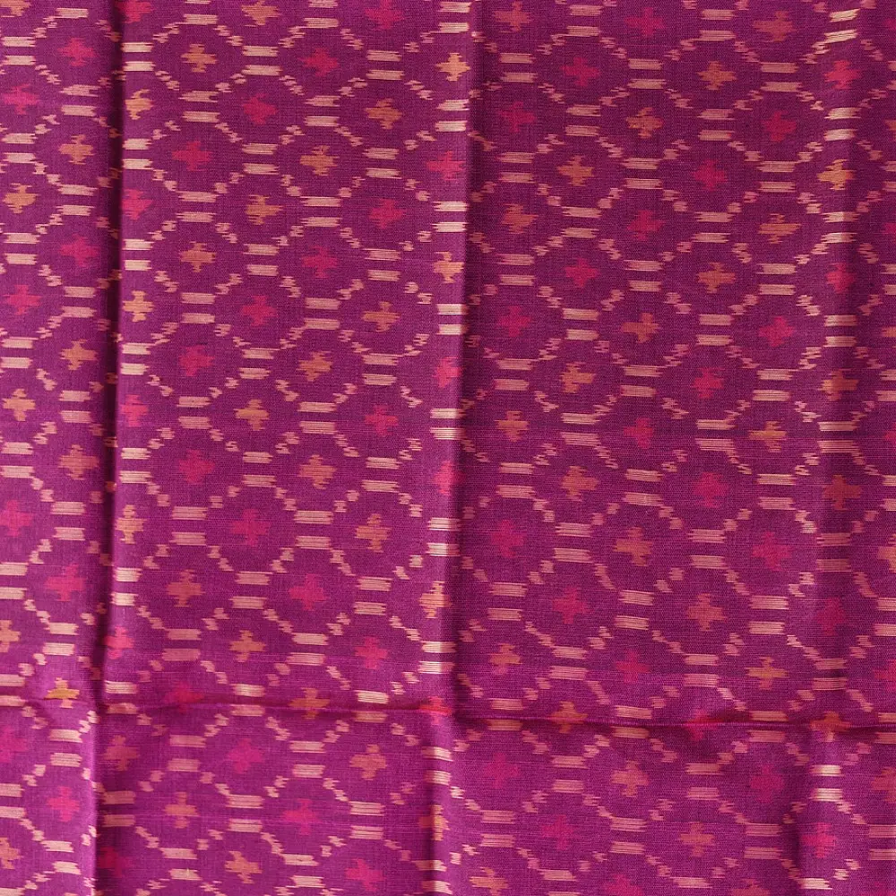 Magenta Patola pure silk stole with button design