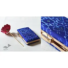 A pocket full of joy ✧ Patola Silk Clip Clutch / Sling Handbag - Royal Blue