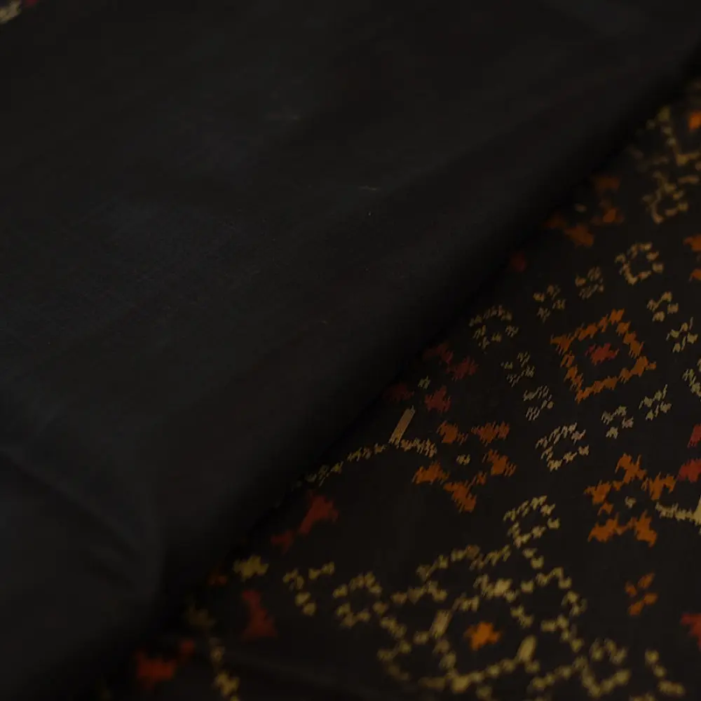shop Patola Silk Handwoven Saree - Black