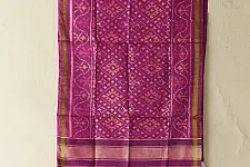 Rasika . रसिका ~ Handloom Pure Silk Patola Stole ~ Magenta Color