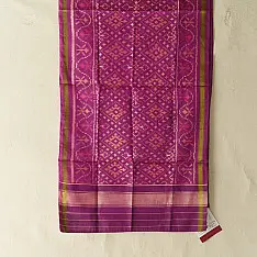 Rasika . रसिका ~ Handloom Pure Silk Patola Stole ~ Magenta Color