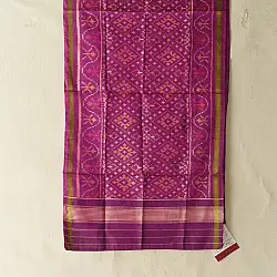 Rasika . रसिका ~ Handloom Pure Silk Patola Stole ~ Magenta Color