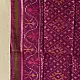 magenta handloom pure silk Patola stole with intricate diamond geometric pattern