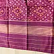 magenta handloom pure silk Patola stole with intricate diamond geometric pattern