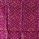 magenta handloom pure silk Patola stole with intricate diamond geometric pattern