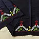 Embroidered Blouse Piece ( Unstitched ) - Navy Blue