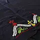 Embroidered Blouse Piece ( Unstitched ) - Navy Blue