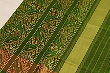 Champa - Chakli . चंपा - चकली ~ Silk Patola Saree - Green