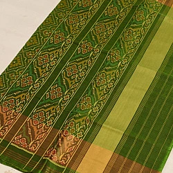 Champa - Chakli . चंपा - चकली ~ Silk Patola Saree - Green