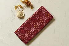 Rasika . रसिका ~ Patola Pure Silk Dupatta ~ Dark Maroon