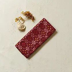 Rasika . रसिका ~ Patola Pure Silk Dupatta ~ Dark Maroon