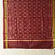 shop pure silk patola ikat dupatta - Brown Button