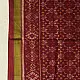 shop pure silk patola ikat dupatta - Brown Button