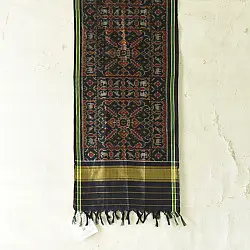 Rasika . रसिका ~ Handloom Patola Silk Cotton Stole - Black