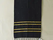 Tangaliya | Handloom Cotton Stole - Black