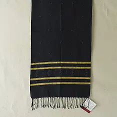 Tangaliya | Handloom Cotton Stole - Black