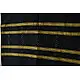 tangaliya handloom cotton stole in jet black, raised white and terracotta dana dots, and hand-knotted fringe tassels
