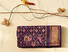 चंपा - चकली ⁂ Narikunj Traditional Patola Silk Saree| Purple