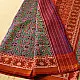 shop Handwoven Patola Silk Saree - Red & Green Double Ikat Patola