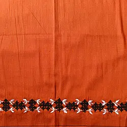 Embroidered Blouse Piece ( Unstitched )  - Cotton + Silk 