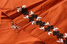 Embroidered Blouse Piece ( Unstitched )  - Cotton + Silk 