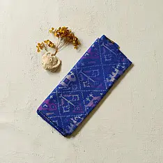 Rasika . रसिका ~ Patola Silk Dupatta ~ Blue Narikunj Design