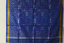 Rasika . रसिका ~ Patola Silk Dupatta ~ Blue Narikunj Design
