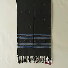Tangaliya | Handloom Cotton Stole - Bottle Green