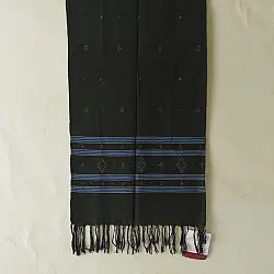 Tangaliya | Handloom Cotton Stole - Bottle Green