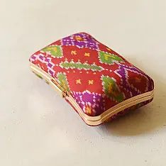 A pocket full of joy ~ Patola Clutch Purse / Red Sling Bag