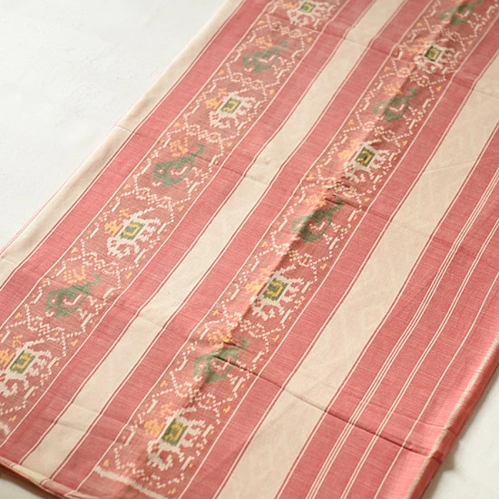 shop Patola cotton Handwoven Saree - Light Pink