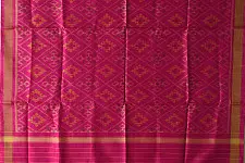 Rasika . रसिका ~ Patola Silk Dupatta ~ Pink Diamond Design