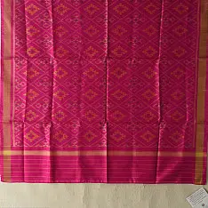 Rasika . रसिका ~ Patola Silk Dupatta ~ Pink Diamond Design