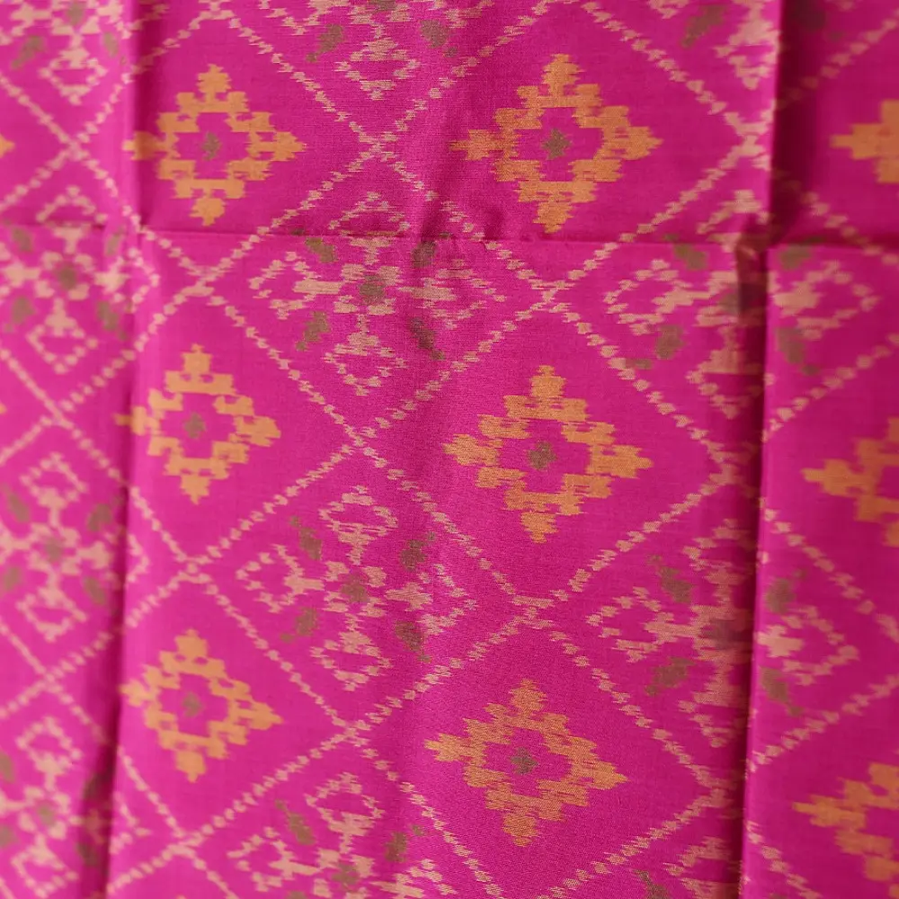 shop pure silk patola ikat dupatta - Pink Diamond Design