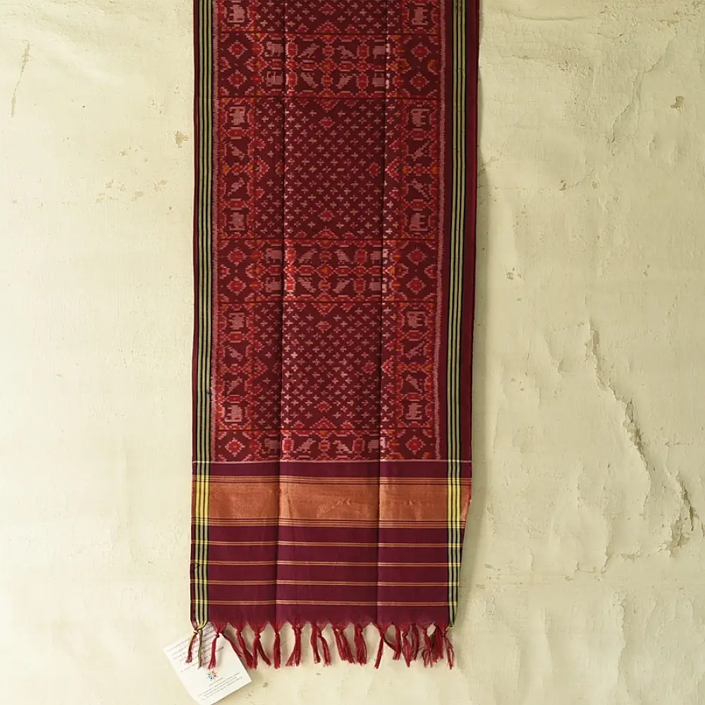 shop handloom silk cotton patola ikat stole