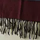 tangaliya handloom cotton stole in deep wine maroon with teal blue stripes, white raised dana bead motifs, and hand-knotted fringe tassels