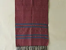 Tangaliya | Handloom Cotton Stole - Brick Red