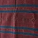 tangaliya handloom cotton stole in classic black with subtle indigo blue stripes, raised white dana dotwork motifs, and hand-knotted tassels   
