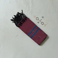 Tangaliya | Handloom Cotton Stole - Brick Red