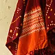 Kutchi Bhujodi Weaving - Bandhani ( Tie-dyed ) Woolen Shawl - Maroon