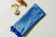 Rasika . रसिका ~ Patola Silk Dupatta ~ Sky Blue Narikunj 