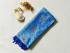 Rasika . रसिका ~ Patola Silk Dupatta ~ Sky Blue Narikunj 