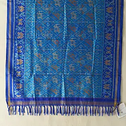 Rasika . रसिका ~ Patola Silk Dupatta ~ Sky Blue Narikunj 