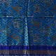 shop pure silk patola ikat dupatta - Sky Blue Narikunj