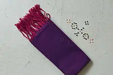 Tangaliya | Handloom Cotton Stole - Violet Purple 