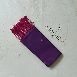 Tangaliya | Handloom Cotton Stole - Violet Purple 